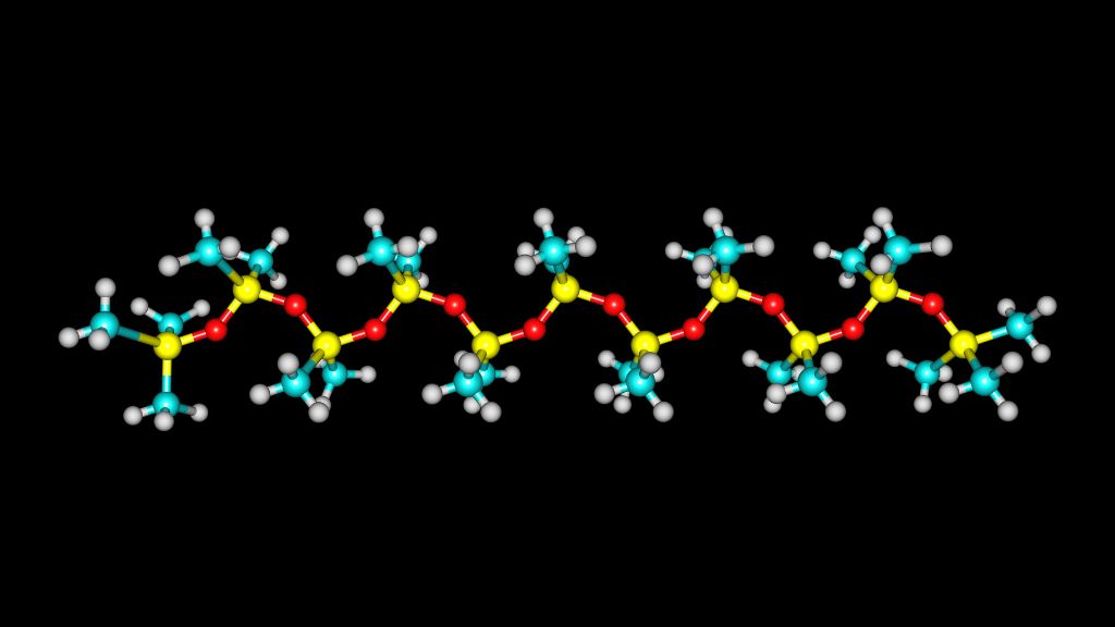 Silicone coating molecular structure